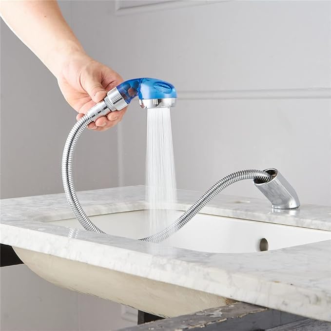 Hair Wash Salon Shampoo Bowl Sink Handheld Spray Head Holder Washing Hair Shower Head Sprayer Holder Beauty Salon Shampoo Sink Bowl Faucet Sprayer Hose Bracket Chrome