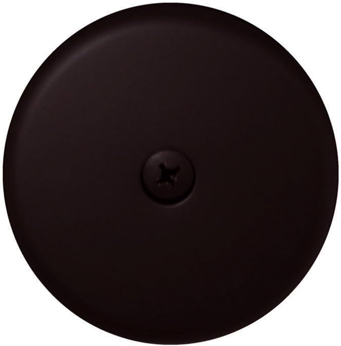 Westbrass D328-2-12 3-1/8" One-Hole Bathtub Overflow Faceplate and Screw, Oil Rubbed Bronze (2-Pack)