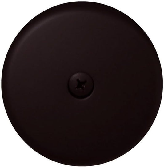 Westbrass 3-1/8" Single Hole Overflow Face Plate and Screw, Oil Rubbed Bronze, D328-12