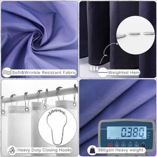 XLHOMO Bathroom Accessories Set, Bathroom Sets with Shower Curtain and Rugs