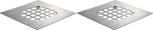 Danco 11045 Snap-in Shower Strainer & Drain Cover, Brushed Nickel (Pack of 2)