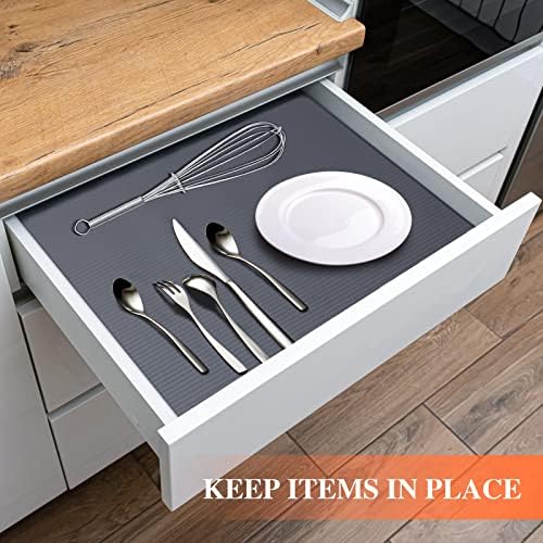 Mcrbeay Shelf Liner Non Adhesive, Washable Cabinet Liners for Shelves