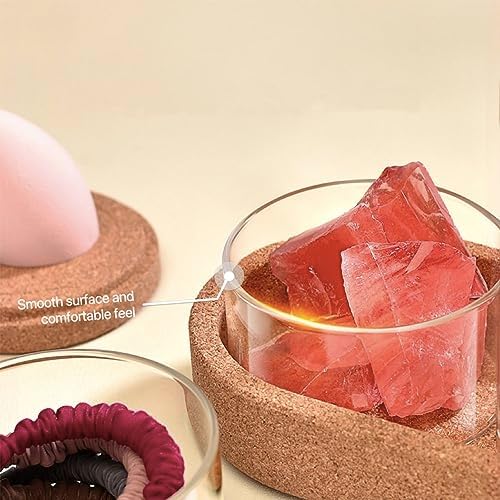 4 pack Glass Qtip Holder Dispenser Apothecary Jars with Vanity Tray