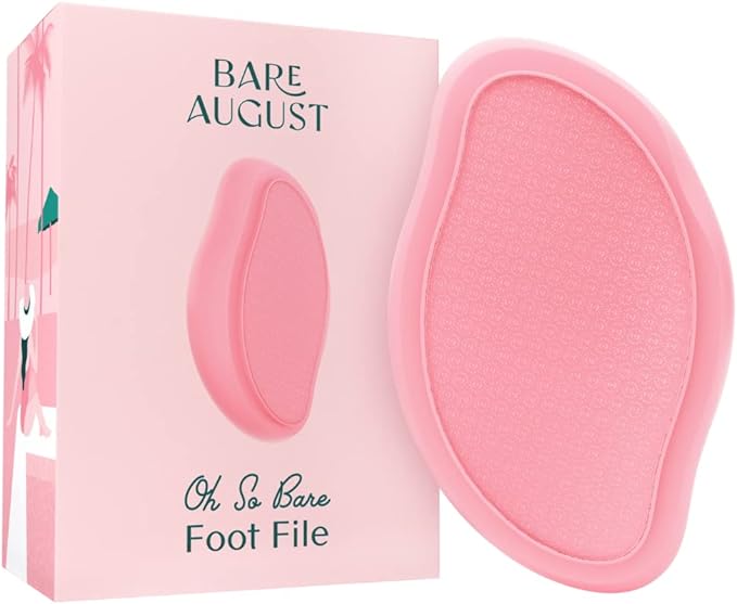 Bare August Glass Foot File & Foot Scrub Exfoliator Bundle