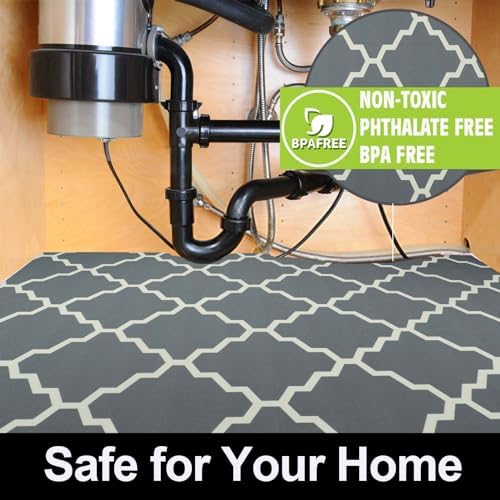 AiBOB Waterproof Under Sink Mat, Absorbent Cabinet Protector, 24" x 36"