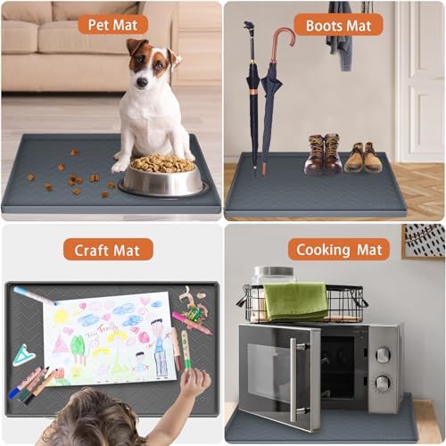 TigeJoy Under Sink Mats for Kitchen Waterproof 28" x 22", Cabinet Liner