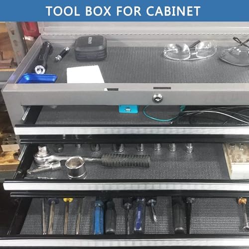 Foam Toolbox Liner Drawer Liner, Non-Slip Shelf Liners 20" W x 288" L Gray