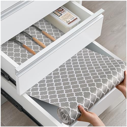 Drawer and Shelf Liner for Kitchen Cabinets, Gray, 12IN X 20FT