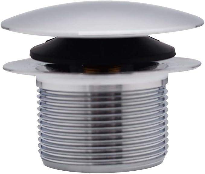Westbrass D398R-26 1-1/2" NPSM Coarse Thread Mushroom Tip-Toe Bathtub Drain Stopper, Polished Chrome