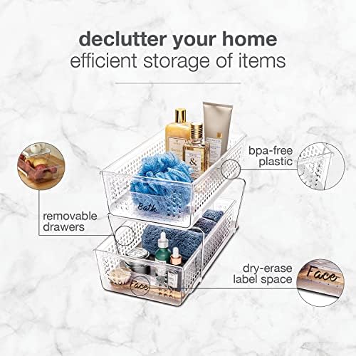 madesmart Premium Two Tier Organizer, Clear