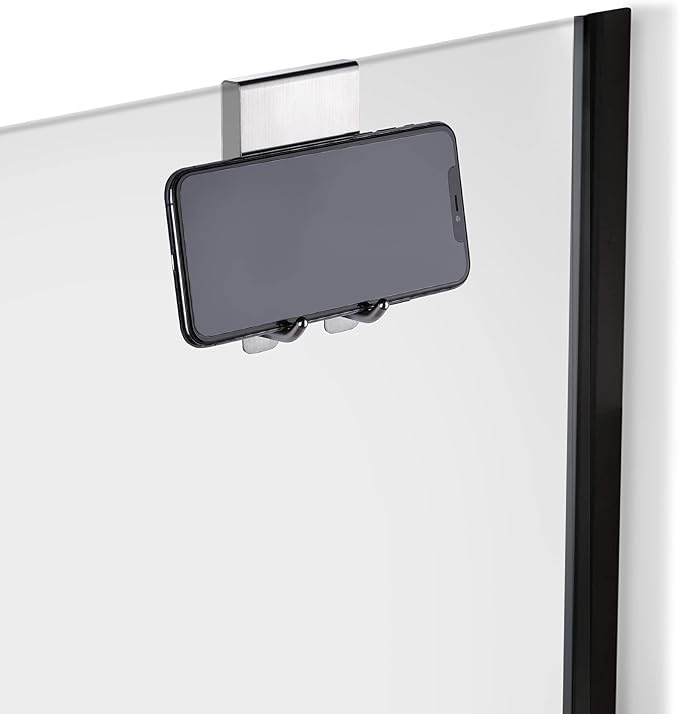 Taozun Over The Door Hooks - Stainless Steel Shower Towel Hooks, Squeegee Holder, Frameless Glass Shower Door, 2 Packs