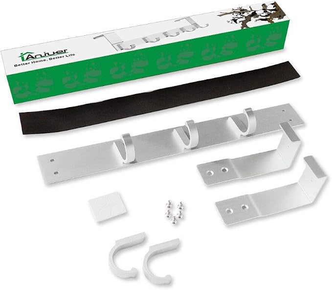 Over The Door Hook Organizer Rack, Metal Coat Hanger Door 5 Hooks Hanger