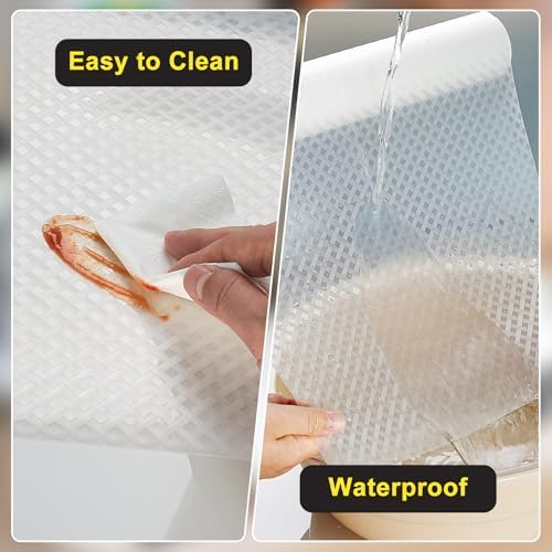 Refrigerator Liner, Waterproof Shelf and Drawer Liners for Kitchen Cabinet
