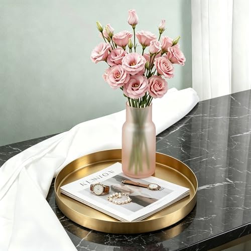 Gold Serving Tray, 30cm/12 inch, Stainless Steel Round