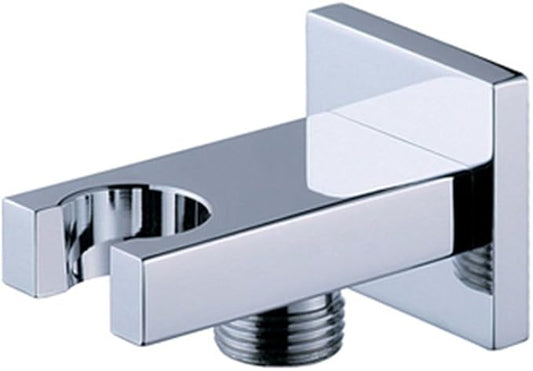 Hand Held Shower Head Holder with Hose Connector Shower Wand Holder Wall Mount Handheld Shower Handle Sprayer Holder Shower Hose Adapter Shower Elbow with Spray Head Bracket Showerhead Holder Chrome