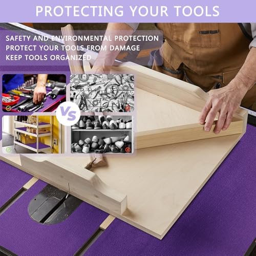 Foam Toolbox Liner Drawer Liner, Non-Slip Shelf Liners 16" W x 72" L Purple
