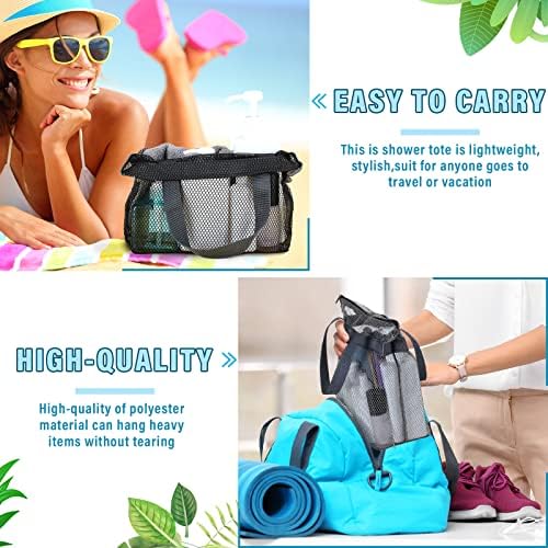 Patelai 12 Pcs Mesh Shower Caddy Bags Bulk, Quick Dry Portable, Multicolor