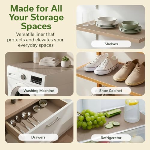 EVALAND Shelf Liner Cabinet Liner Non-Adhesive Drawer Liner 12 in x 33 FT