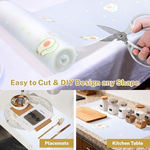 Cabinet Liner Dresser Drawer Liner, Shelf Liner Paper for Kitchen Cabinets Non Adhesive, Waterproof Durable Protect Desks, Cupboard, Drawers, Pantry, Tableware, Refrigerator, Renter Friendly