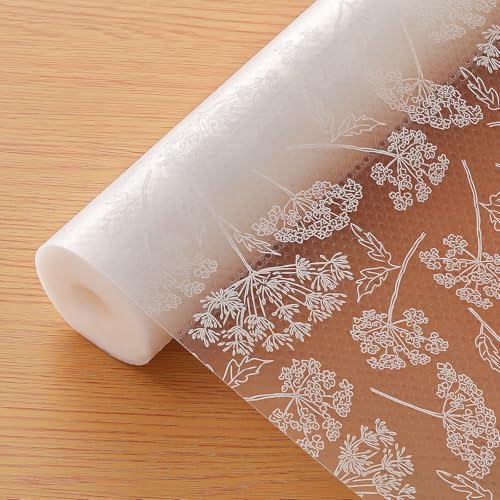 Cooyes Shelf Liner Drawer Liners, Shelf Liners for Kitchen Cabinets, Non-Adhesive Cabinet Liner, EVA Waterproof Non-Slip Refrigerator Liners for Kitchen Drawers