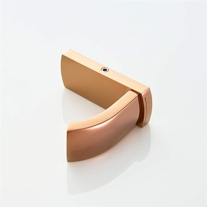 Flybath Coat Hooks Brass Shower Towel Robe Hook for Hanging Stylish Bathroom Kitchen Hooks Wall Mounted, Rose Gold - 2 Pack