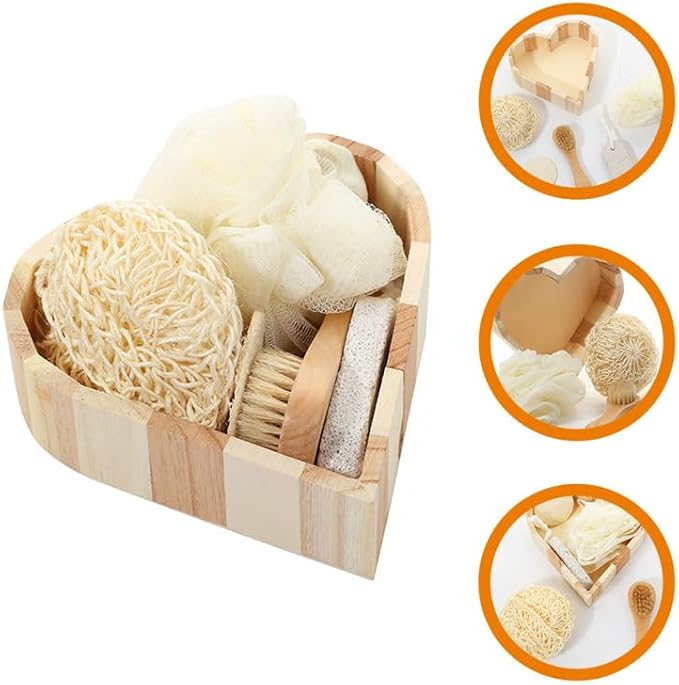 ORFOFE Bath Tool Set - Efficient Bath Scrubber Versatile Foot File and Body Brush for Comprehensive Home Body Care