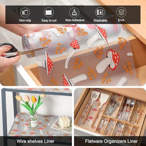 Cooyes Shelf Liner Non-Adhesive Cabinet Drawer Liner for Kitchen 11.8"x118"