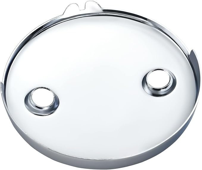 DTT101 Repalcement for Kingston Brass and for Delta 2 Hole Bathtub Overflow Plate,3-3/16 Inches Diameter,Polished Chrome