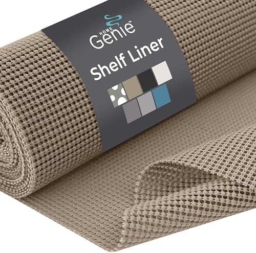 HOME GENIE Shelf Drawer and Cabinet Liner, Non Adhesive, 20x20 Light Taupe