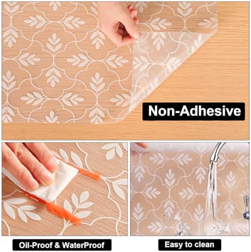 Cooyes Shelf Liners for Kitchen Cabinets Waterproof Kitchen Cupboard Mats