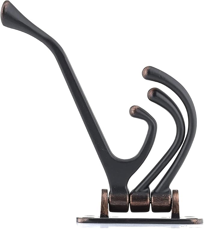 Richelieu Hardware 76464BAG Nystrom Triple Utility Swivel Hook, Brushed Oil-Rubbed Bronze
