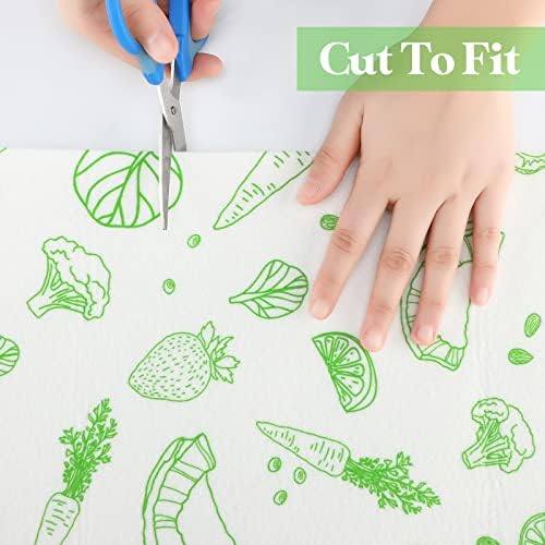 Amyhill 10 Pcs Refrigerator Liners Absorbent Fridge Shelf Mats, Fruit