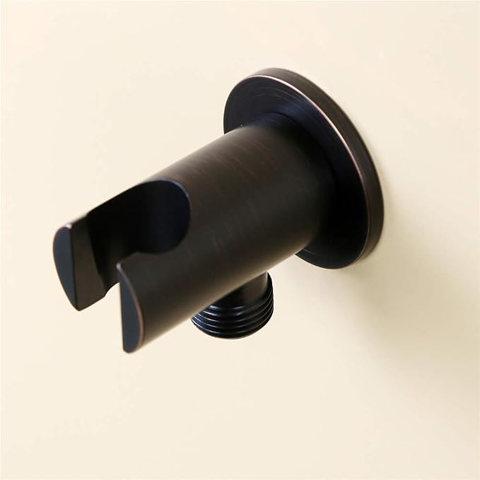 Handheld Shower Head Holder with Hose Connector for Shower System Faucet Set,Shower Wand Holder Wall Mount Hand Held Shower Handle Sprayer Holder Attachment,Shower Hose Adapter Oil Rubbed Bronze