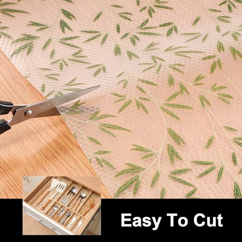 Cooyes Shelf Liners for Kitchen Cabinets Waterproof Kitchen Cupboard Mats