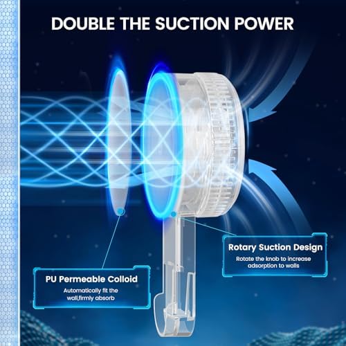 LUXEAR Shower Caddy Suction Cup, No Drilling Strong Hold Shower Organizer with Hooks & Soap Dish Fast Draining Removable Reusable Bathroom Storage Shelf Friendly for Bathroom/Kitchen/RV 22LBS Capacity