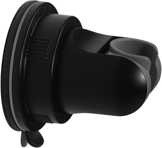 Hand held Showerhead Holder Wall Mounted with Suction Cup - Reusable- Wide Anlge Adustable Shower Hose Holder (Matte Black)