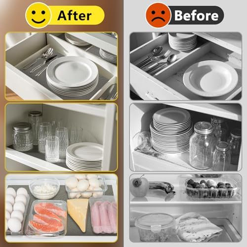 Shelf Liner, Refrigerator Liner, Drawer Liners for Kitchen Cabinet