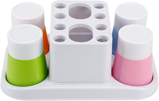 Eslite Toothbrush Holder and Large Organizer Stand for Bathroom