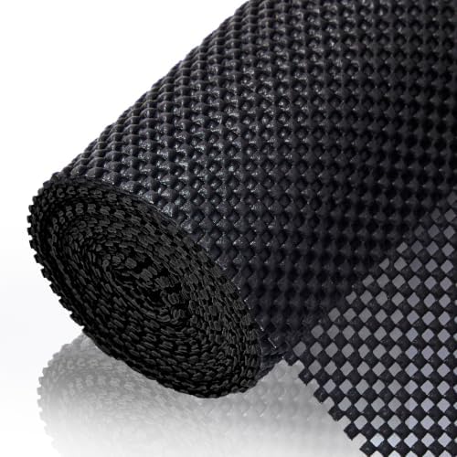 Shelf Liner for Kitchen Cabinets and Drawers, Black, 24" x 120"