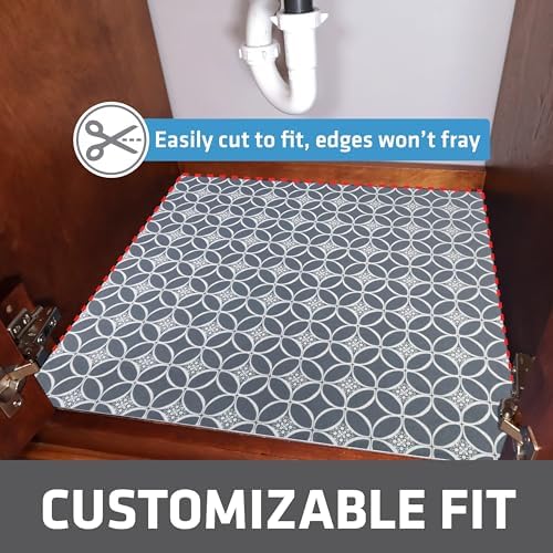 Drymate Premium XL Under Sink Mat, Waterproof Liners, 24”x59”, Indigo Grey