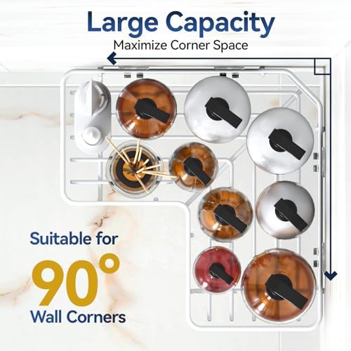 YASONIC Corner Shower Caddy Adhesive, 100% Rustproof Shower Organizer with Soap and Troothbrush Holder, No Drill Shower Shelf for Inside Shower, Wall-Mounted Shower Storage for Homes (5 Pack, White)