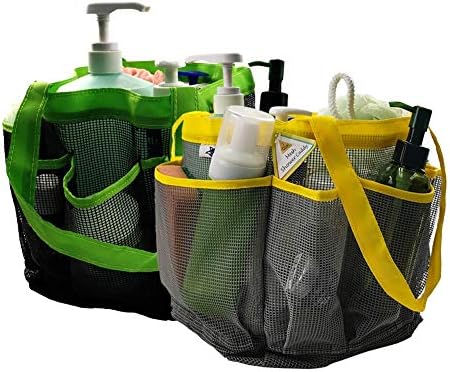 SPINFOX 2 Pack Mesh Shower Caddy Portable, Hanging Bags for Camping Dorm