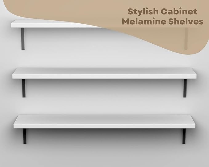 Cabinet Shelf Melamine 3/4'', Custom, Cut to Size. (12'' Depth, 33'' Length)