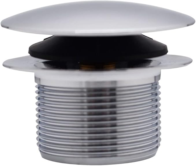 Westbrass D398R-2-26 1-1/2" NPSM Coarse Thread Mushroom Tip-Toe Bathtub Drain Stopper, Polished Chrome (2-Pack)
