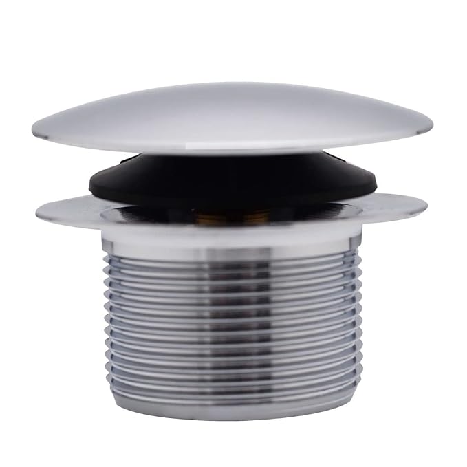 Westbrass A398R-26 1-1/2" NPSM Coarse Thread Mushroom Tip-Toe Bathtub Drain Stopper, Polished Chrome