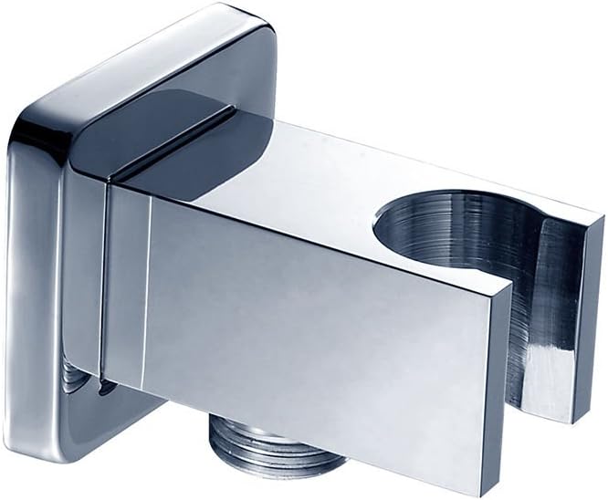 Shower Wand Holder Wall Mount,Hand Held Shower Holder with Hose Connector for Shower System Faucet Set,Handheld Shower Handle Sprayer Holder Attachment,Shower Hose Adapter Chrome