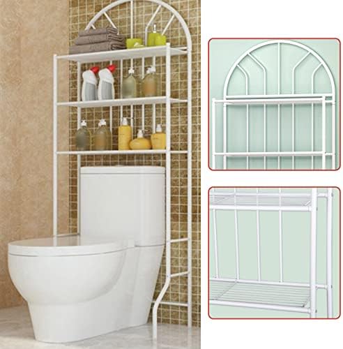 3 Tier Over The Toilet Storage Rack, Bathroom Organizer Stand, Metal Shelf Space Saver Rack, Freestanding Above Toilet Rack, Multi-Functional Storage Cabinet Toilet Shelf