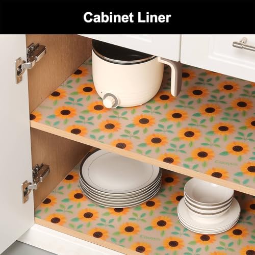 Cooyes Shelf Liner Non-Adhesive EVA Cabinet & Drawer Liner 17.5" x 78.7"