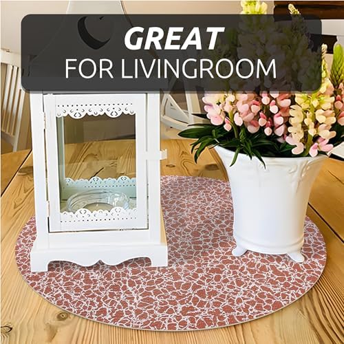 FIFTY FEET 12X120 Inch Shelf Liner with Scissor & Tape Measure for Kitchen Cabinets, PVC Drawer Liner for Dresser Non-Slip Bathroom, Non-Adhesive Cabinet Liner Washable (Brown Crack)