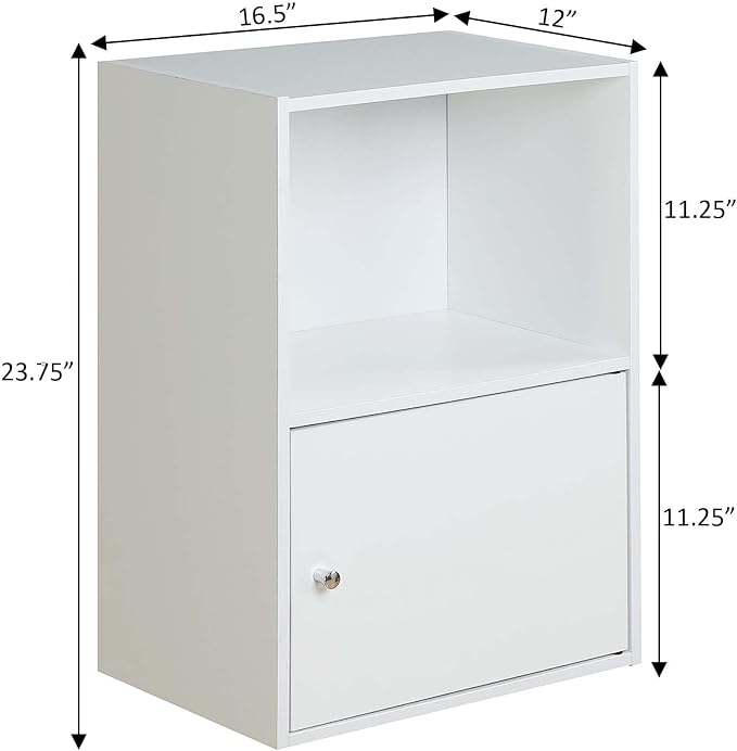 Convenience Concepts 151186W X-Tra Storage 1-Door Cabinet, White